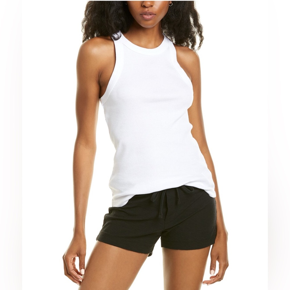 James Perse White Sleeveless Tank Top